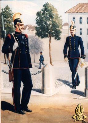 1831 - Regno delle Due Sicilie - Zappatori Pompieri - Grande uniforme da ufficiale