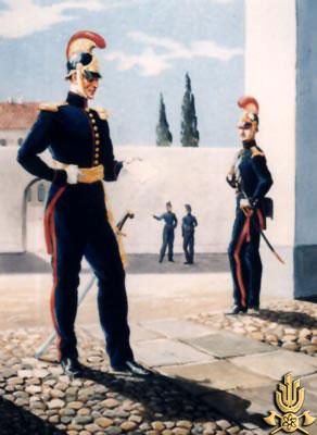 1832 - Stato Pontificio - Ufficiale, uniforme invernale