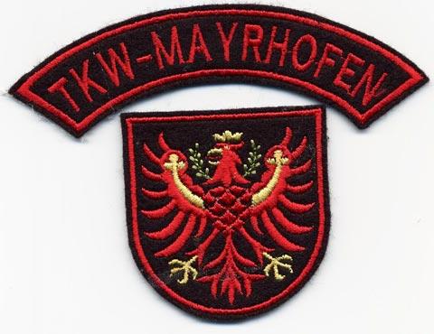Mayrhofen - Distintivo nero con aquila rossa