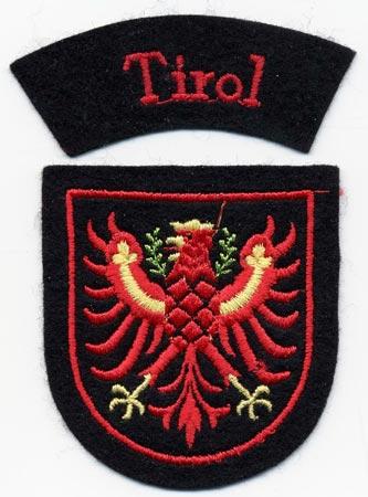 Tirol - Distintivo nero con aquila rossa