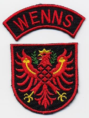 Wenns - Distintivo nero con aquila rossa