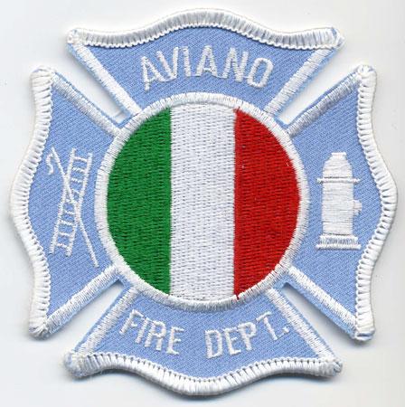 Usaf (Aviano) - Distintivo azzurro con al centro bandiera italiana