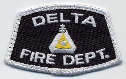 Delta - Distintivo nero con diciture bianche