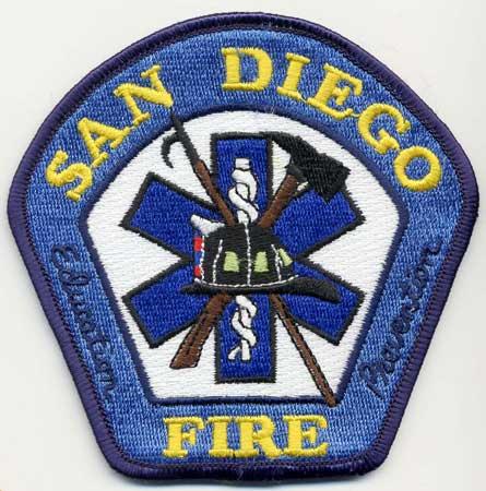 San Diego - Distintivo blu con al centro la croce azzurra medica