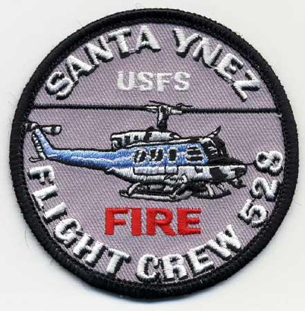 Santa Ynez - Distintivo grigio con al centro un elicottero
