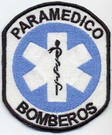 Chile - Distintivo bianco con al centro la croce medica bianca su sfondo azzurro