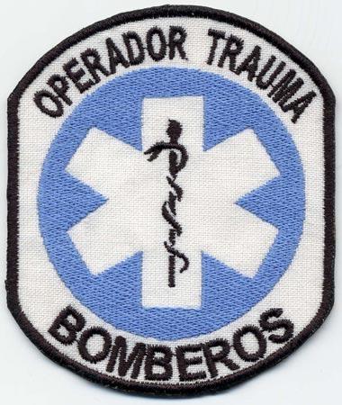 Chile - Distintivo bianco con al centro la croce medica bianca su sfondo azzurro