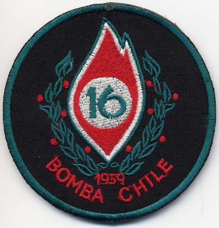 Chile - Distintivo nero con al centro una fiamma