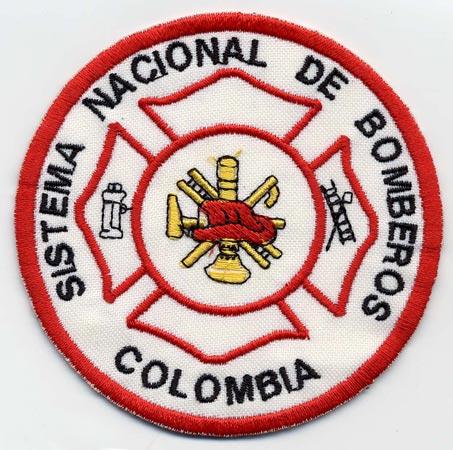 Colombia - Distintivo bianco con al centro un elmo rosso