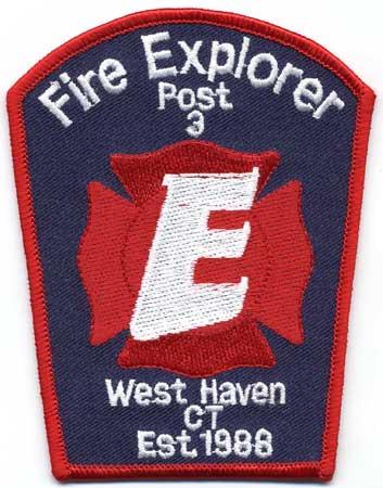 West Haven - Distintivo blu con diciture bianche