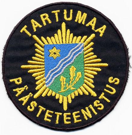 Tartumaa - Distintivo nero con al centro stella gialla
