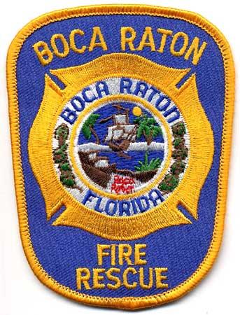 Boca Raton - Distintivo azzurro con al centro un paesaggio