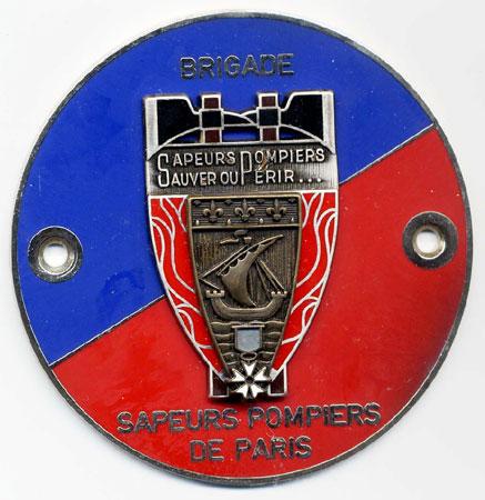 Paris - Placca in metallo blu e rossa