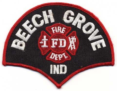 Beech Grove - Distintivo nero con diciture bianche