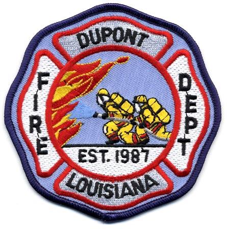 Dupont - Distintivo azzurro con al centro due pompieri