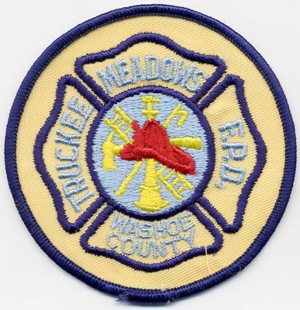 Washoe County - Distintivo giallo con al centro un elmo rosso su sfondo azzurro