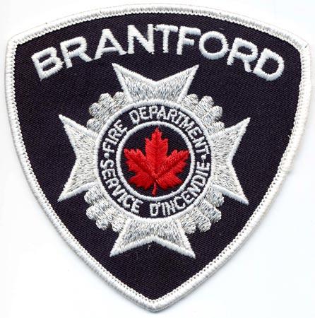 Brantford - Distintivo nero con diciture bianche