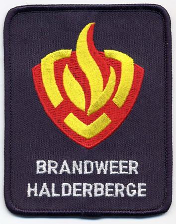 Halderberge - Distintivo nero con al centro fiamme