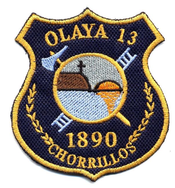 Olaya - Distintivo bero con diciture gialle