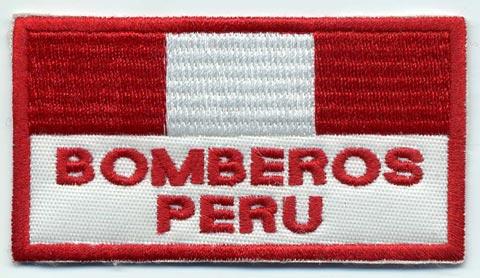 Peru - Distintivo bianco e rosso con diciture rosse