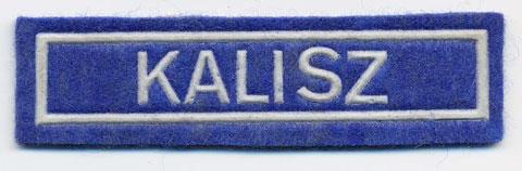 Kalisz - Distintivo blu con diciture bianche