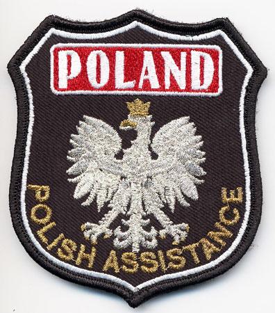 Warszawa - Distintivo nero con al centro una aquila argento