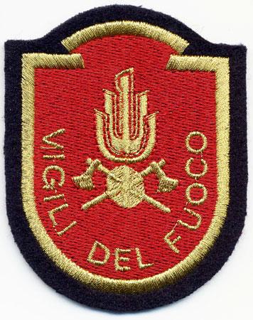 Capo Squadra (Da Rappresentanza) - Distintivo rosso con al centro fiamma e diciture rosse