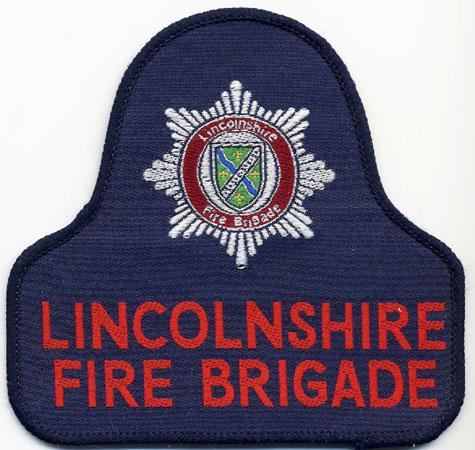 Lincolnshire - Distintivo blu con diciture rosse