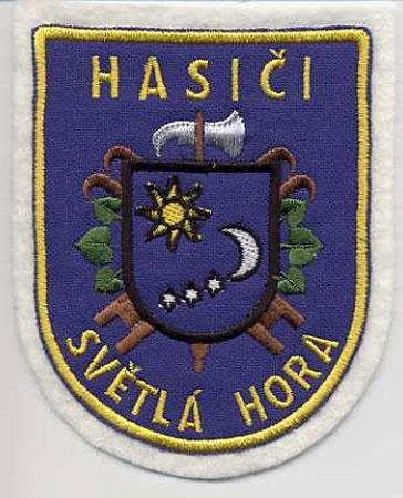 Svetla Hora - Distintivo blu con al centro sole, luna e stelle