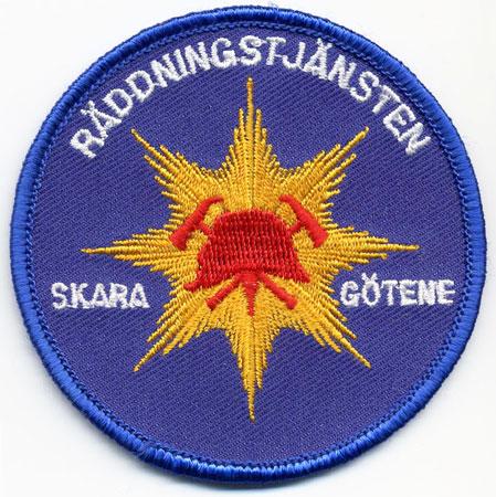 Skara Gotene - Distintivo azzurro con al centro un elmo rosso all interno di una stella gialla
