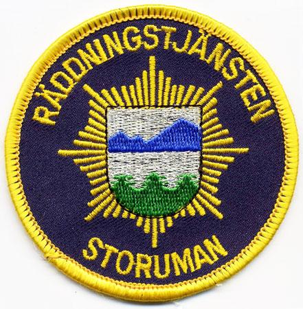 Storuman - Distintivo blu con al centro una stella gialla