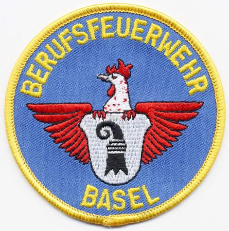 Basel - Distintivo azzurro con diciture gialle
