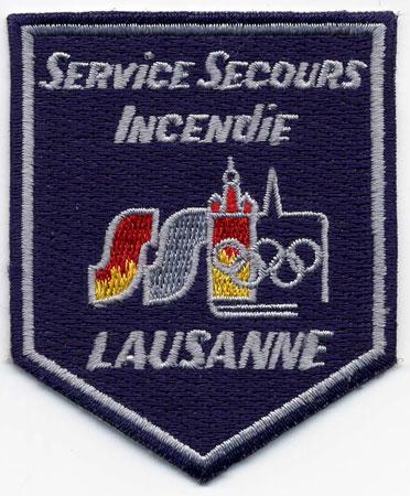 Lausanne - Distintivo blu con diciture azzurre