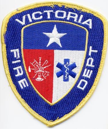Victoria - Distintivo blu con diciture bianche
