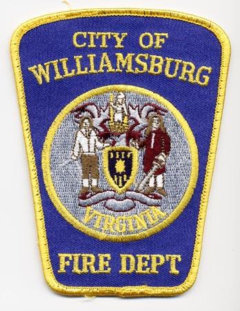 Williamsburg - Distintivo blu con diciture gialle