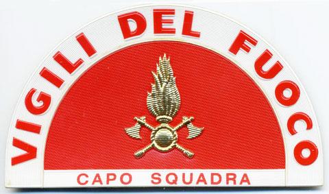 Capo Squadra (Da Braccio) - Distintivo rosso con al centro fiamma dorata