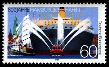 800° del porto di Amburgo Battello dei VVF antincendio (1989)